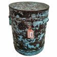 Decorative canister Alexandra House Living Blue Iron Traditional style 34 x 44 x 34 cm Online now