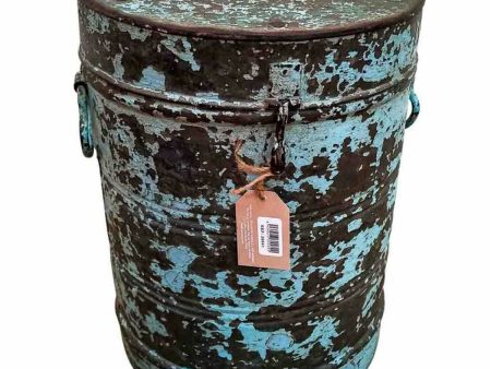 Decorative canister Alexandra House Living Blue Iron Traditional style 34 x 44 x 34 cm Online now