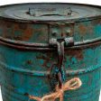 Decorative canister Alexandra House Living Blue Iron Traditional style 23 x 28 x 23 cm on Sale