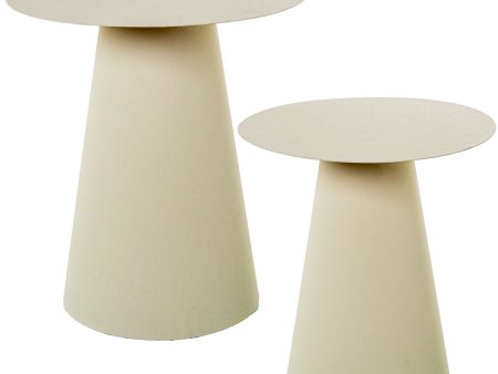 Set of 2 tables Alexandra House Living White 45 x 50 x 45 cm on Sale