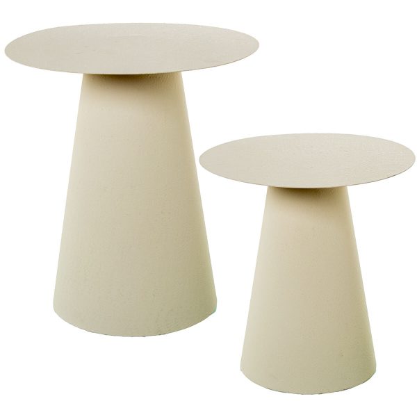 Set of 2 tables Alexandra House Living White 45 x 50 x 45 cm on Sale