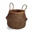 Decorative basket Black Natural Rushes 8 L 31 x 38 x 31 cm (8 Units) Discount