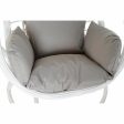 Hanging garden armchair DKD Home Decor 90 x 70 x 110 cm Grey Metal synthetic rattan White Sale