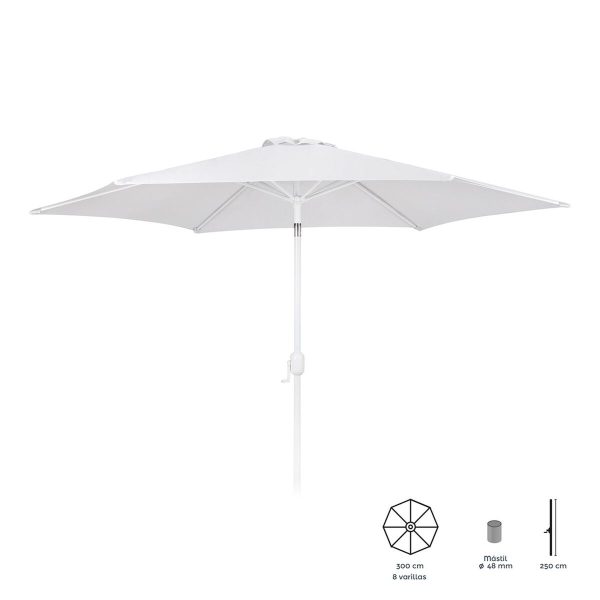 Sunshade Alba White Aluminium 300 x 300 x 250 cm Hot on Sale