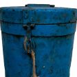 Decorative canister Alexandra House Living Blue Iron Traditional style 25 x 35 x 25 cm Fashion