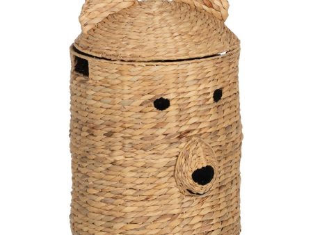 Basket Black Beige Natural Fibre 39 x 39 x 60 cm Supply