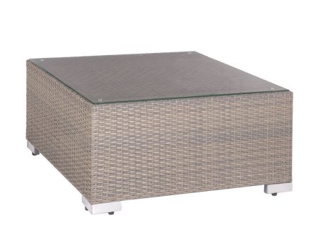 Centre Table Marlene Light brown Crystal Rattan 75 x 75 x 38 cm Sale