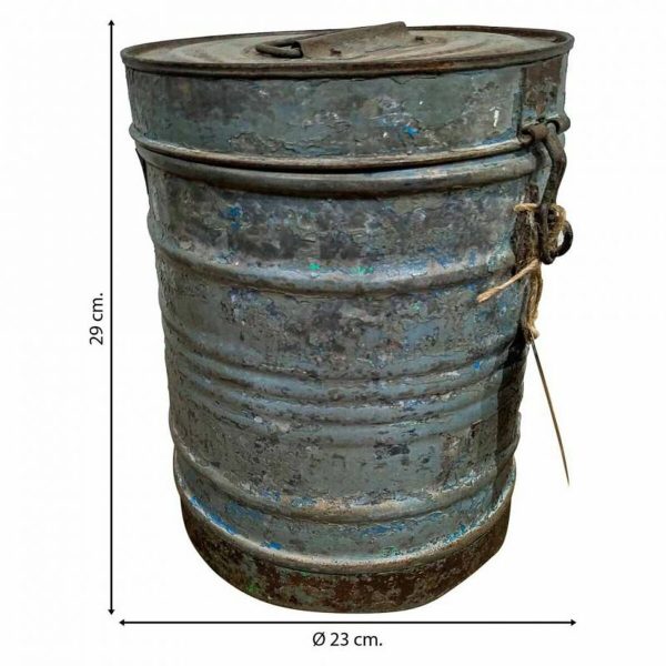 Decorative canister Alexandra House Living Grey Iron Traditional style 23 x 29 x 23 cm on Sale