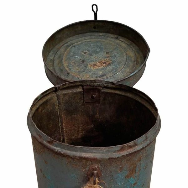 Decorative canister Alexandra House Living Blue Iron Traditional style 24 x 24 x 24 cm Cheap