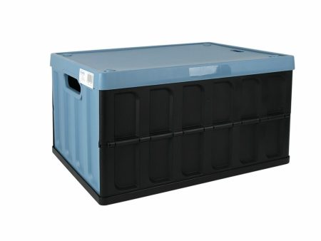 Folding box Tontarelli Plastic 62 L Blue Black Board 59,5 x 39 x 31,5 cm (6 Units) Supply