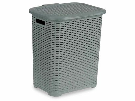 Laundry Basket Grey Plastic 42 L 34,5 x 48 x 41 cm (10 Units) For Discount