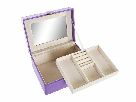 Jewelry box DKD Home Decor Lilac MDF Wood 17 x 13 x 8,5 cm Sale