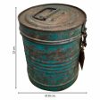 Decorative canister Alexandra House Living Blue Iron Traditional style 20 x 23 x 20 cm Online