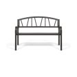 Bench with backrest Anthracite Iron (123 X 53 X 86 cm) For Cheap