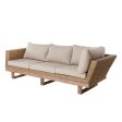 Garden sofa Patsy Wood Rattan 235 x 230 x 64,5 cm Discount