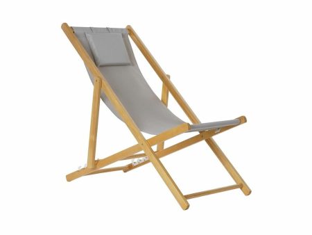 Sun-lounger DKD Home Decor Grey 77 cm 57,5 x 113 x 77 cm Natural (57,5 x 113 x 77 cm) Fashion