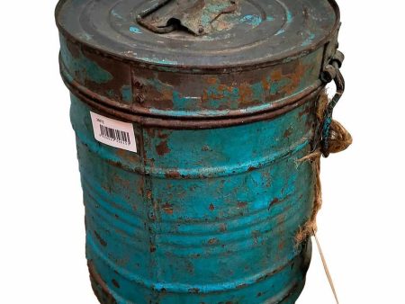 Decorative canister Alexandra House Living Blue Iron Traditional style 23 x 28 x 23 cm on Sale