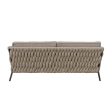 Garden sofa Rebecca Black Light brown Aluminium 206 x 83 x 74 cm Supply