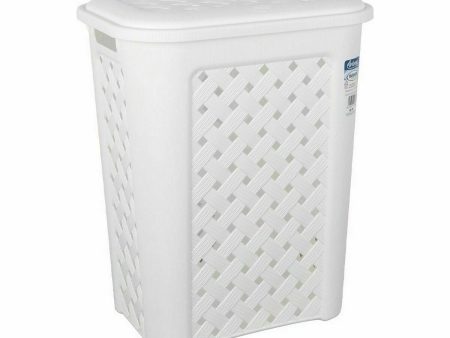 Laundry Basket Tontarelli Arianna With lid White 37,5 x 27,5 x 47 cm (6 Units) Online Sale