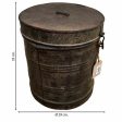 Decorative canister Alexandra House Living Brown Iron Traditional style 29 x 33 x 29 cm Fashion