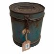 Decorative canister Alexandra House Living Blue Iron Traditional style 24 x 24 x 24 cm Cheap