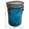 Decorative canister Alexandra House Living Blue Iron Traditional style 33 x 46 x 33 cm Sale