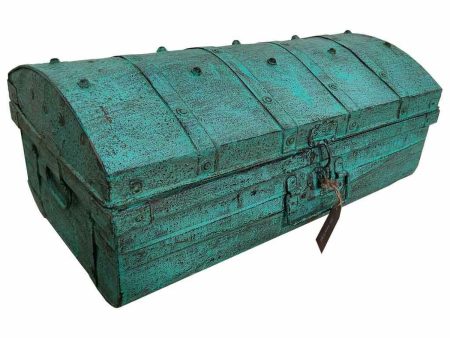 Decorative suitcase Alexandra House Living Green Iron Traditional style 35 x 27 x 66 cm Online