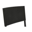 Table set with 2 chairs Home ESPRIT Black Steel synthetic rattan 58 x 58 x 71,5 cm For Discount