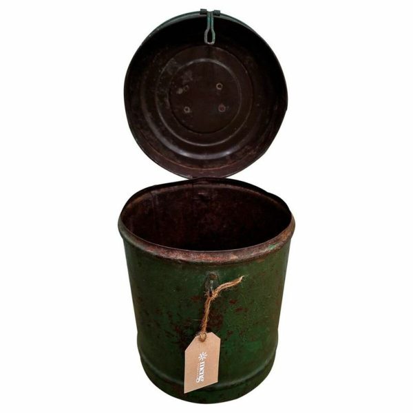 Decorative canister Alexandra House Living Green Iron Traditional style 23 x 30 x 23 cm on Sale