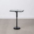 Side table 41 x 32 x 59 cm Crystal Black Metal For Sale