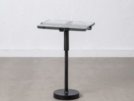 Side table 41 x 32 x 59 cm Crystal Black Metal For Sale