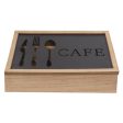 Cutlery Organiser DKD Home Decor Brown Black Metal Aluminium MDF Wood Vintage 25 x 18 x 6 cm on Sale