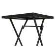 Table set with 2 chairs Home ESPRIT Black Steel synthetic rattan 58 x 58 x 71,5 cm For Discount