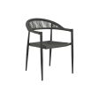 Garden chair Home ESPRIT Black Dark grey Aluminium Rattan 56 x 60 x 78 cm Cheap