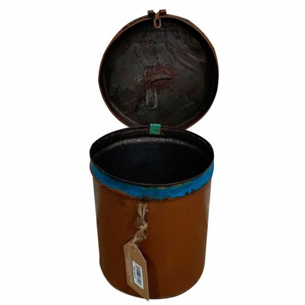 Decorative canister Alexandra House Living Brown Iron Traditional style 29 x 21 x 29 cm Discount