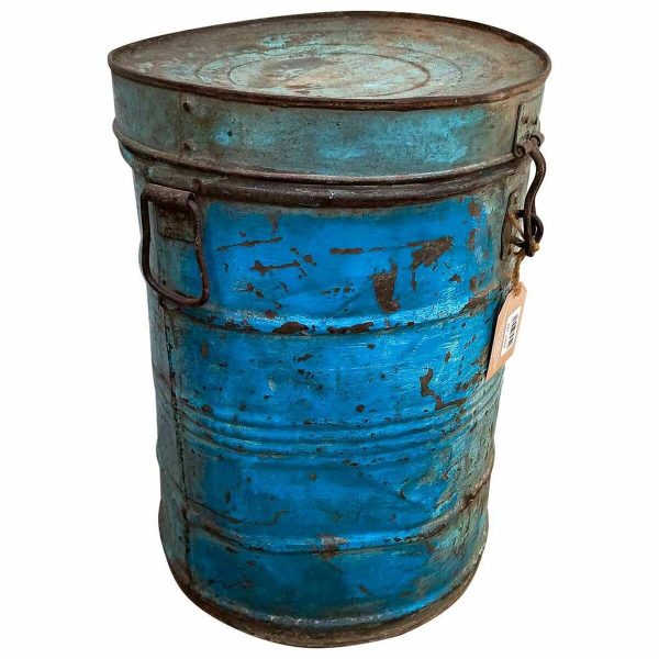 Decorative canister Alexandra House Living Blue Iron Traditional style 33 x 46 x 33 cm Sale