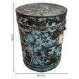 Decorative canister Alexandra House Living Blue Iron Traditional style 34 x 44 x 34 cm Online now