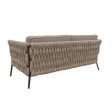 Garden sofa Rebecca Black Light brown Aluminium 206 x 83 x 74 cm Supply