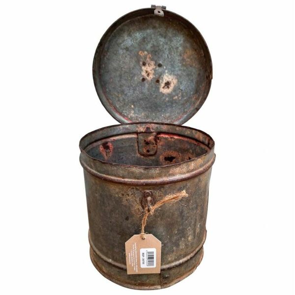 Decorative canister Alexandra House Living Grey Iron Traditional style 22 x 23 x 22 cm Hot on Sale