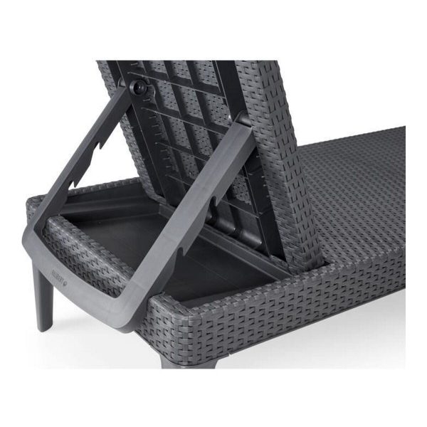 Sun-lounger Allibert Jaipur Dark grey 187 x 58 x 29 cm For Cheap