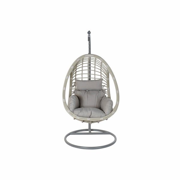 Hanging garden armchair DKD Home Decor Grey Multicolour Aluminium synthetic rattan 90 x 70 x 110 cm Discount