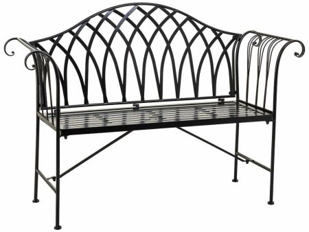 Bench Alexandra House Living Black Iron 50 x 88 x 110 cm Fashion