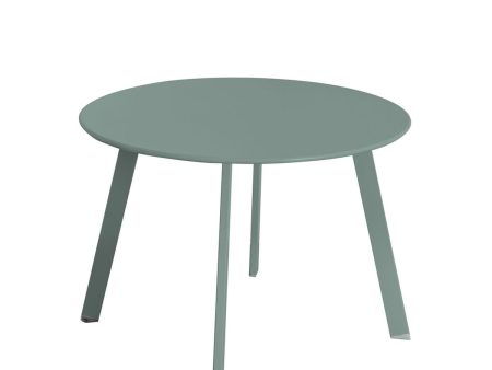 Side table Marzia Green Steel 60 x 60 x 42 cm For Cheap