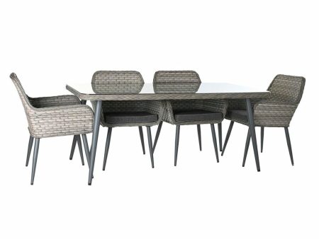 Set of 3 tables DKD Home Decor 166 x 92 x 72 cm Crystal synthetic rattan Steel 83 cm (166 x 92 x 72 cm) Online