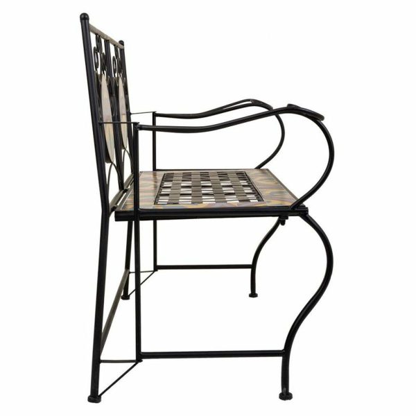 Bench Alexandra House Living Black Iron Tile 50 x 88 x 110 cm Supply