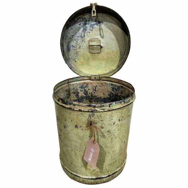 Decorative canister Alexandra House Living Cream Iron Traditional style 27 x 35 x 27 cm For Sale