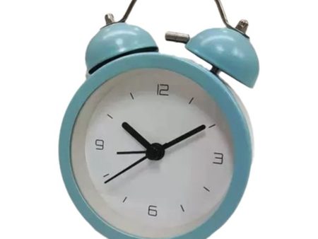 Analogue Alarm Clock Romimex Blue Metal 9 x 12 x 5 cm Cheap