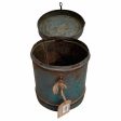 Decorative canister Alexandra House Living Blue Iron Traditional style 24 x 24 x 24 cm Cheap