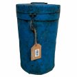 Decorative canister Alexandra House Living Blue Iron Traditional style 25 x 35 x 25 cm Fashion