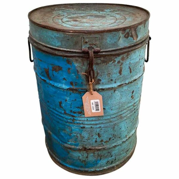 Decorative canister Alexandra House Living Blue Iron Traditional style 33 x 46 x 33 cm Sale